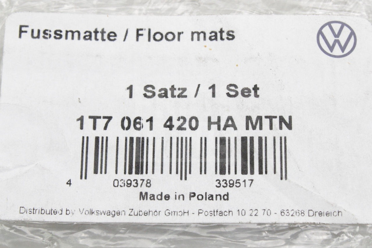 VW Touran 2007-2010 RHD 7 seater floor mats set 1T7061420HA MTN