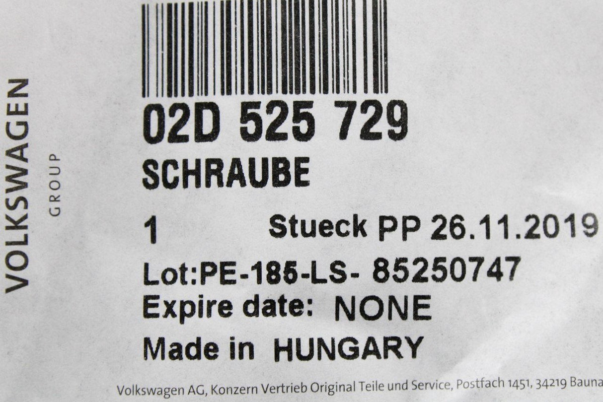 VW Audi Skoda SEAT 4-motion 4WD Haldex oil drain plug M10x1 02D525729
