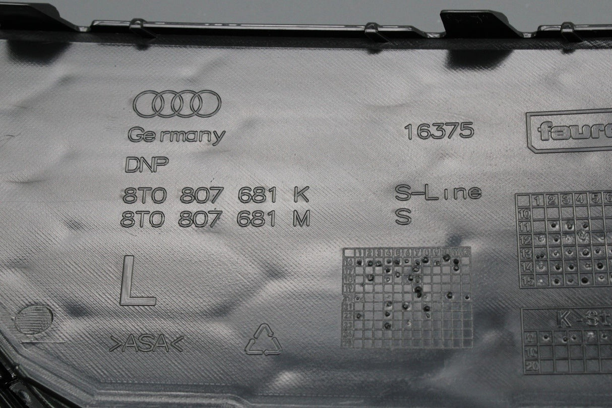 Audi A5 2012-2017 front bumper fog light grille (left) 8T0807681K 01C