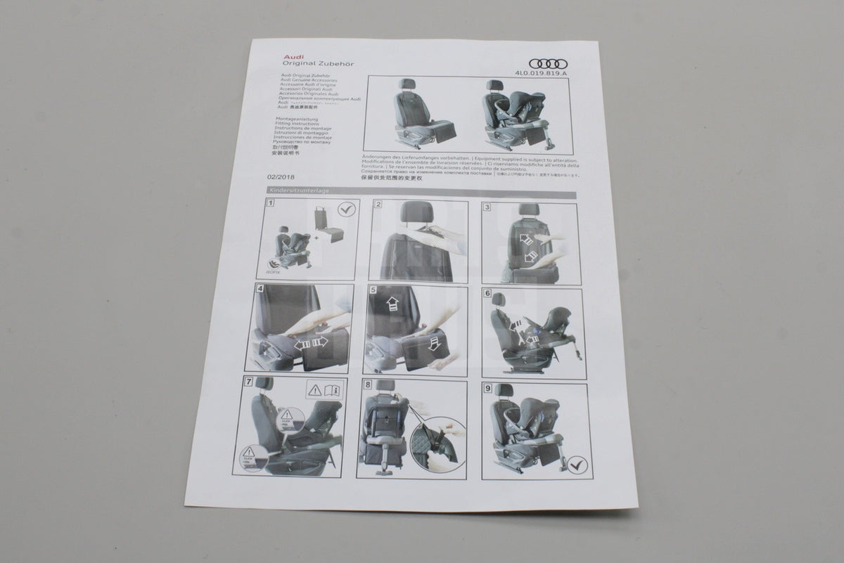 Audi accessory child seat underlay (isofix) 4L0019819A