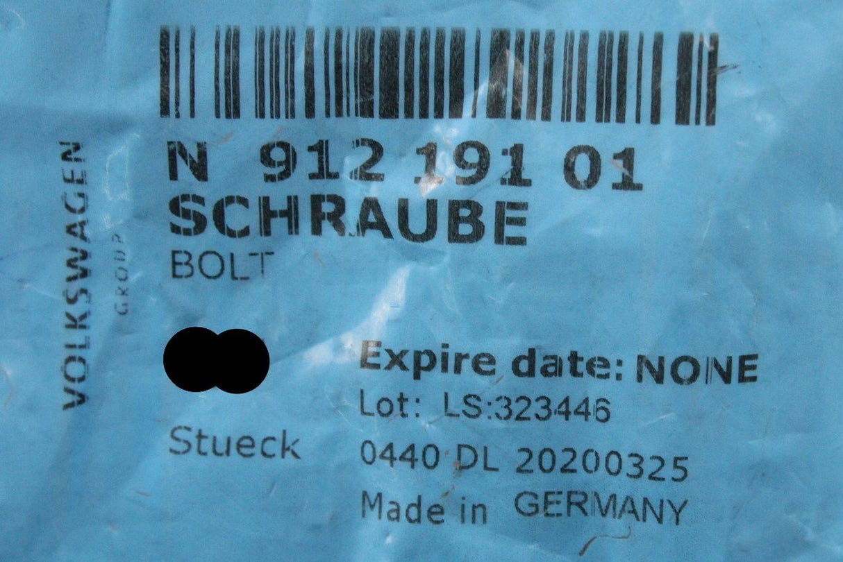 VW Audi Skoda SEAT multi-spline flat head bolt M8x25mm (x1) N91219101