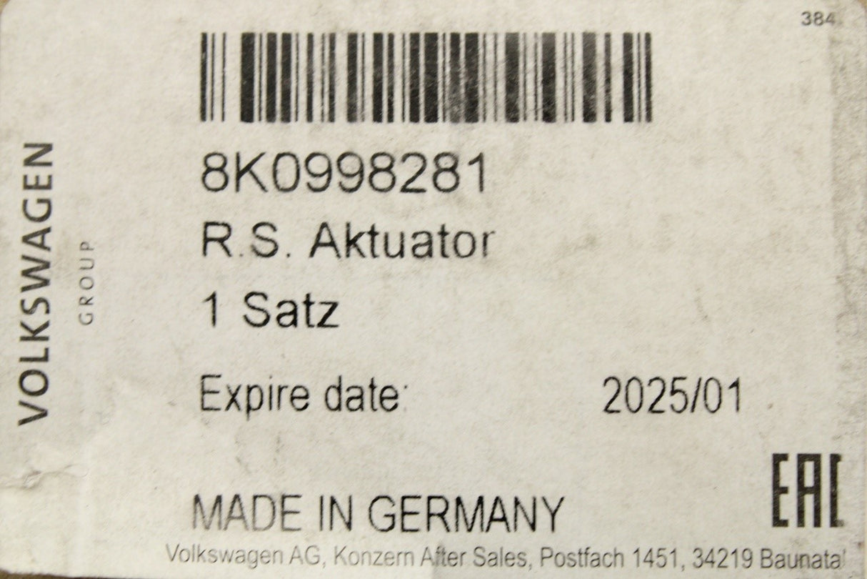 Audi A4 S4 A5 S5 Q5 RS5 2008-2016 handbrake motor 8K0998281