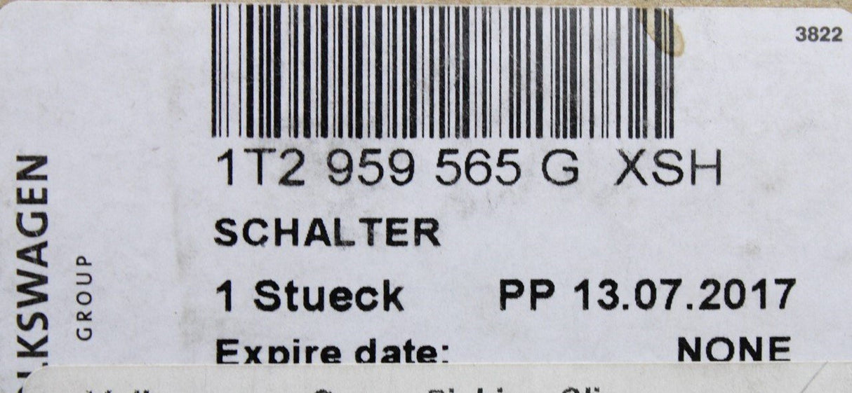 VW Touran 2011-2015 exterior mirror adjust switch (RHD) 1T2959565G XSH