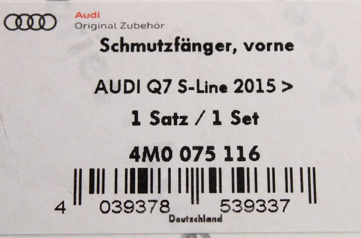 Audi Q7 2016-19 Q7 e-tron 2016-19 mud flaps (front) 4M0075116