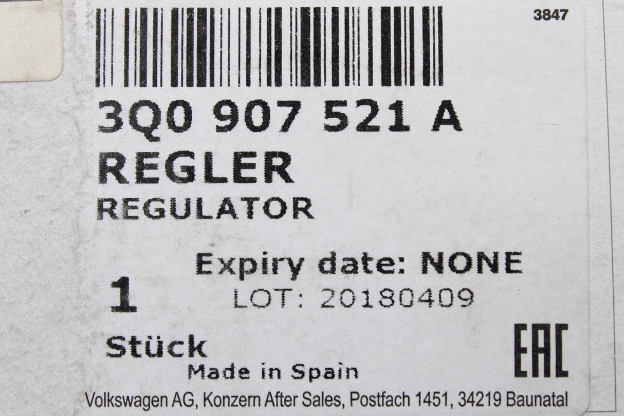 VW Audi Skoda SEAT heater blower fan resistor regulator 3Q0907521A