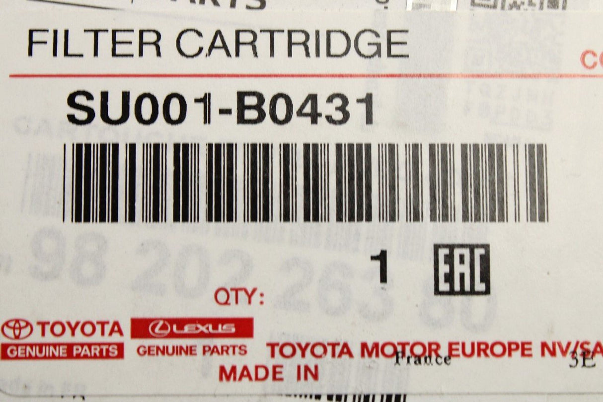 Toyota Proace City 2019-on fuel filter SU001-B0431