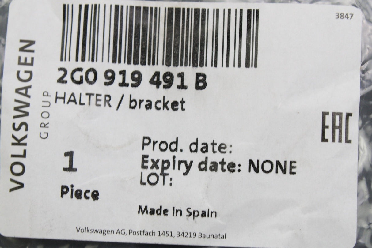 VW Polo AW 2018-on rear parking sensor bracket (left) 2G0919491B
