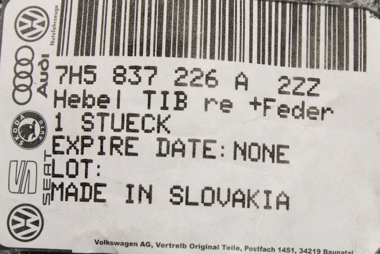VW Caravelle T5 T6 2004-2015 interior door handle (right) 7H5837226A 2ZZ