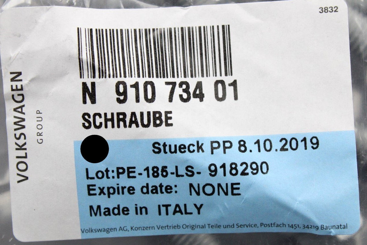 VW Audi Skoda SEAT hexagon head collared bolt (M8x75) N91073401