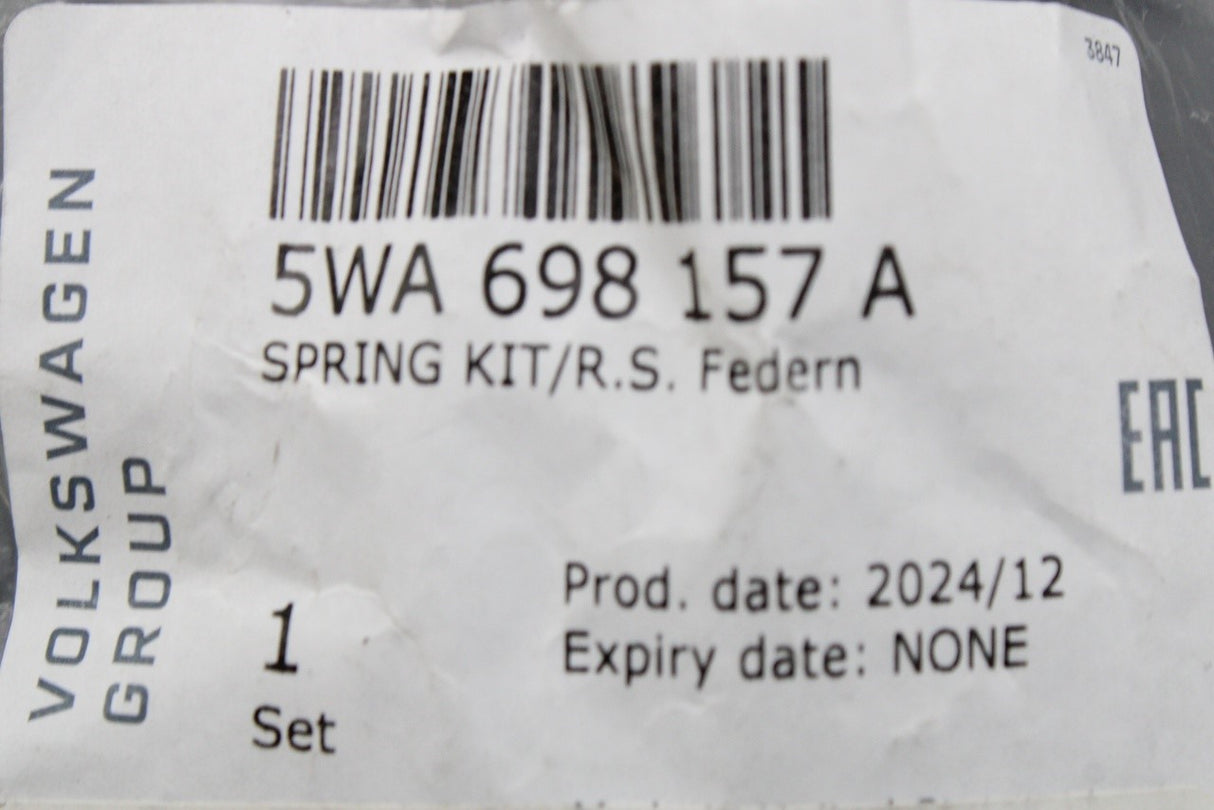 VW Audi Skoda SEAT CUPRA front brake pads spring kit (335mm) 5WA698157A