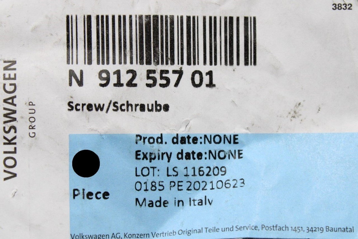 VW Audi Skoda SEAT flange head bolt with washer (M10x40) N91255701