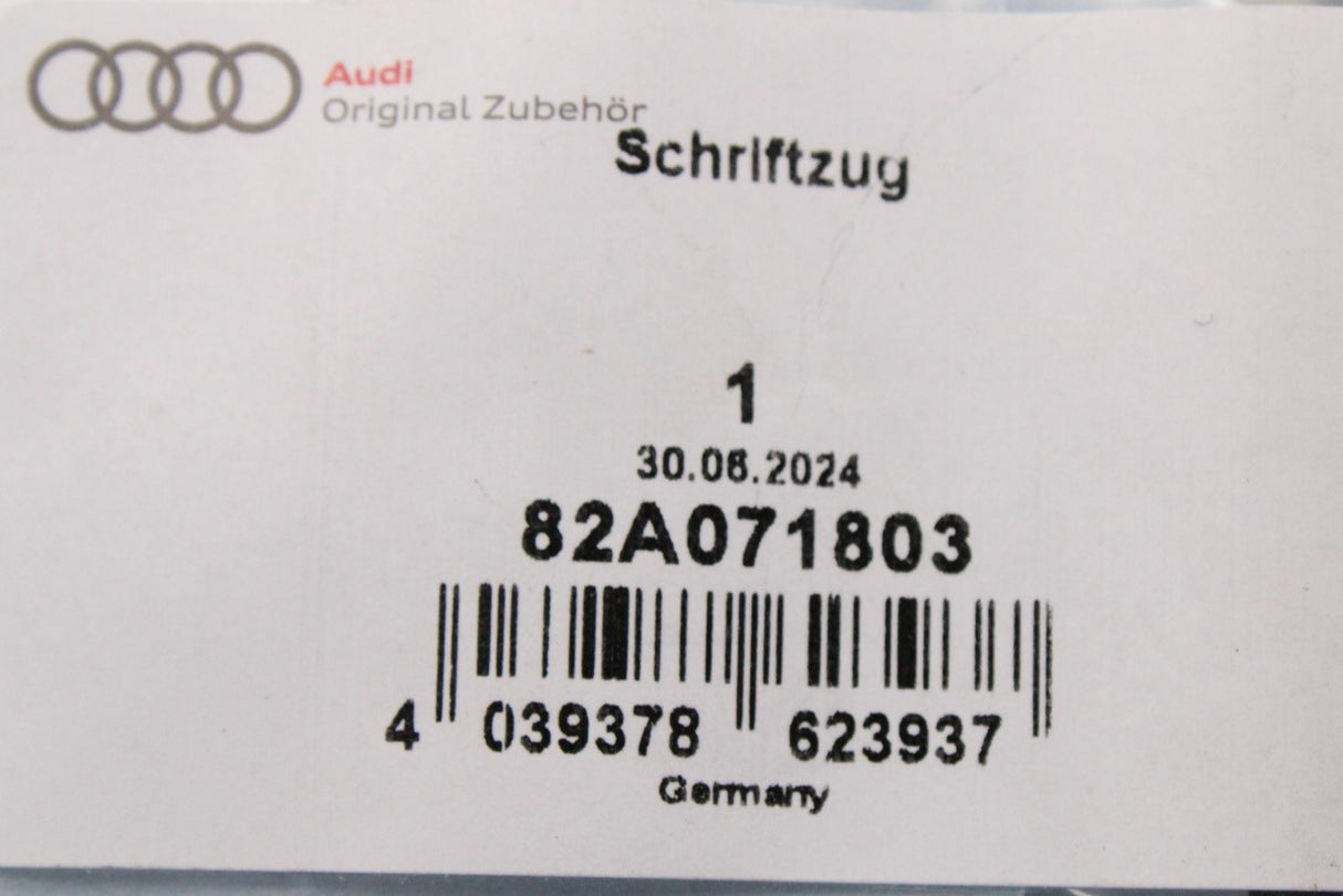 Audi A1 2019-on rear boot lid lettering badge (black) 82A071803