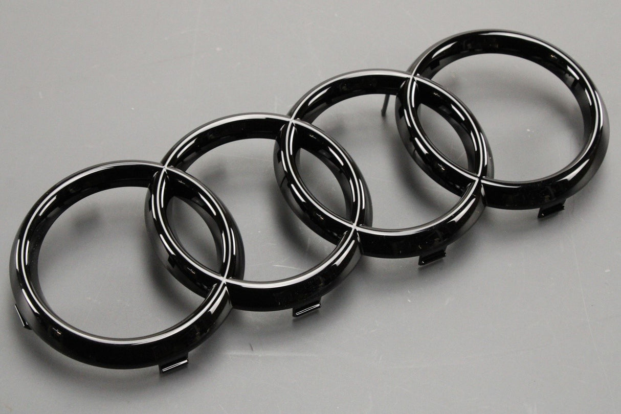 Audi e-Tron GT 2021-on black Audi rings logo badge (front) 4J3071801