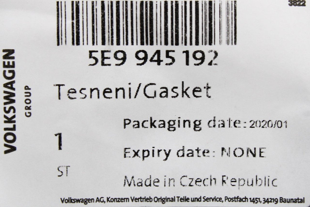 Skoda Octavia Estate 13-on rear tail light gasket seal (right) 5E9945192