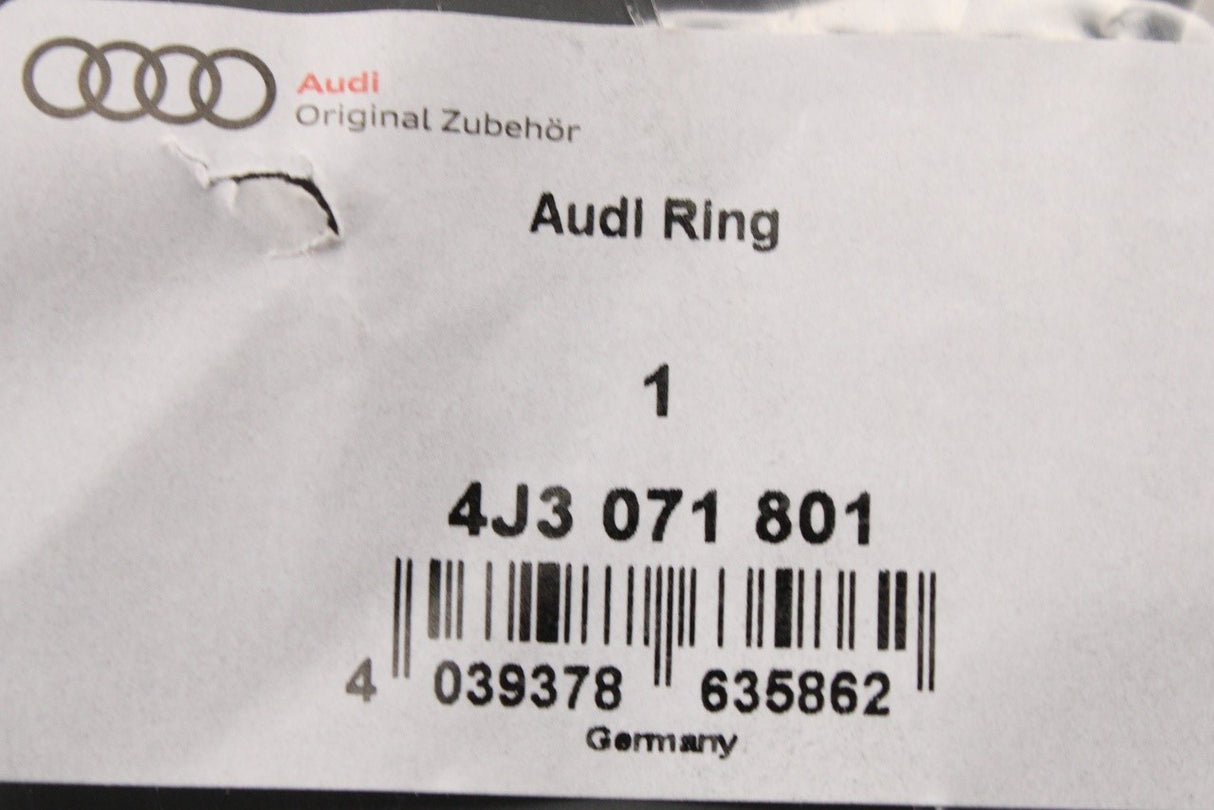 Audi e-Tron GT 2021-on black Audi rings logo badge (front) 4J3071801