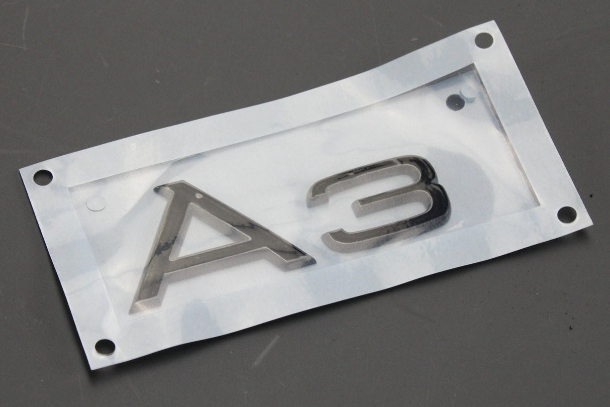 Audi A3 2021-on black model name badge (rear) 8Y0071803