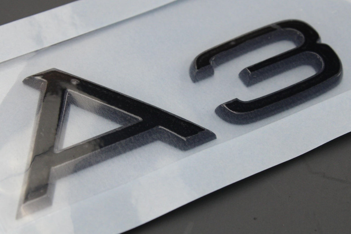 Audi A3 2021-on black model name badge (rear) 8Y0071803