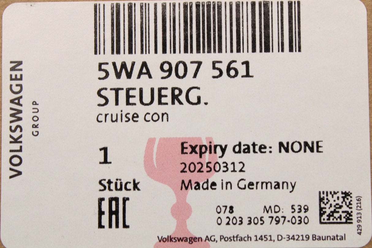 VW Golf MK8 Audi A3 RS3 Skoda Octavia Cupra 20-on radar sensor 5WA907561