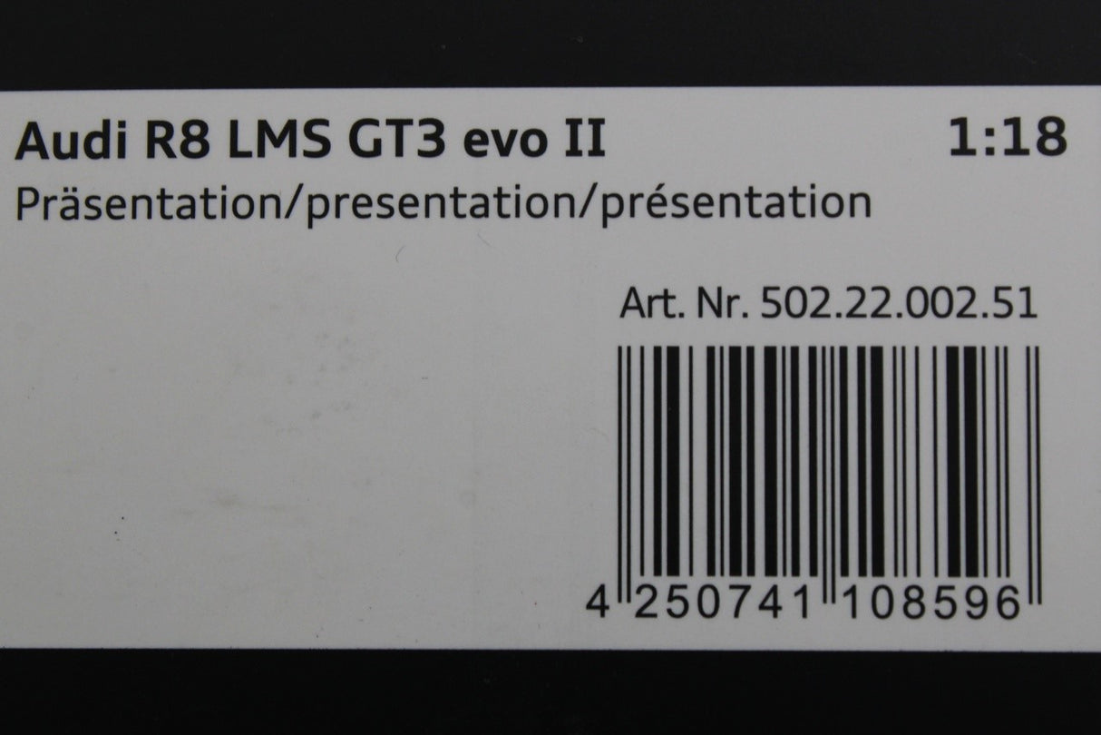 Audi R8 LMS GT3 evo II model car (1:18) 5022200251
