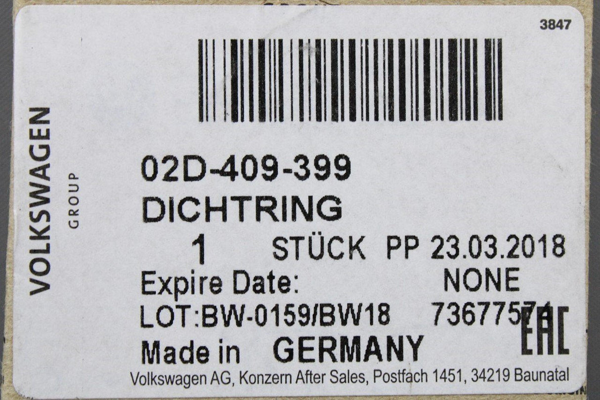 VW Audi Skoda SEAT 4-motion Haldex rear differential oil seal 02D409399