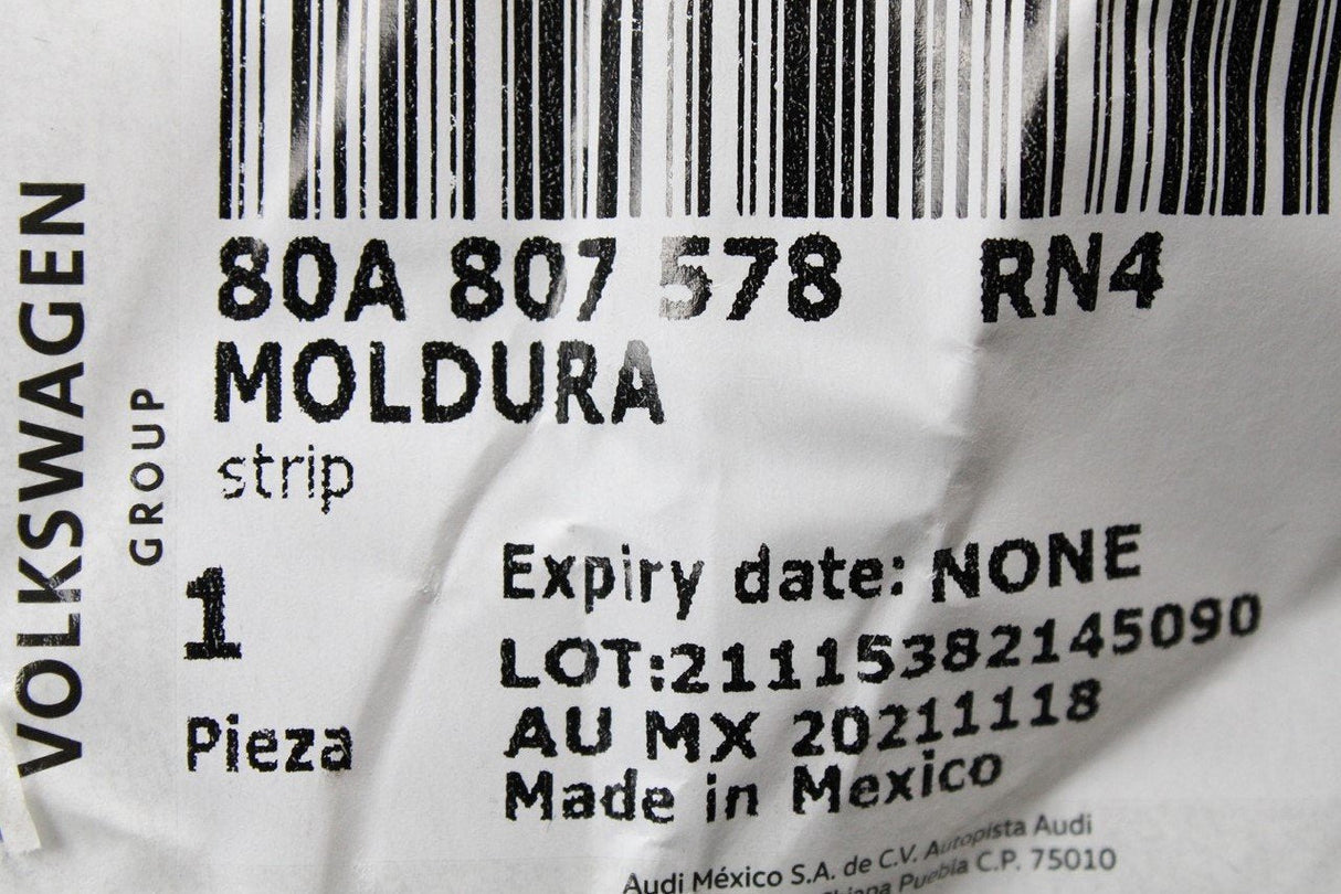 Audi Q5 17-on rear bumper lower diffuser trim 80A807578 RN4