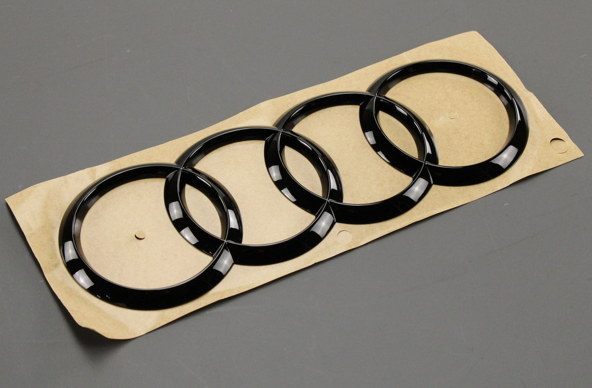Audi A1 2019-on black Audi rings badge emblem (rear) 82A071802