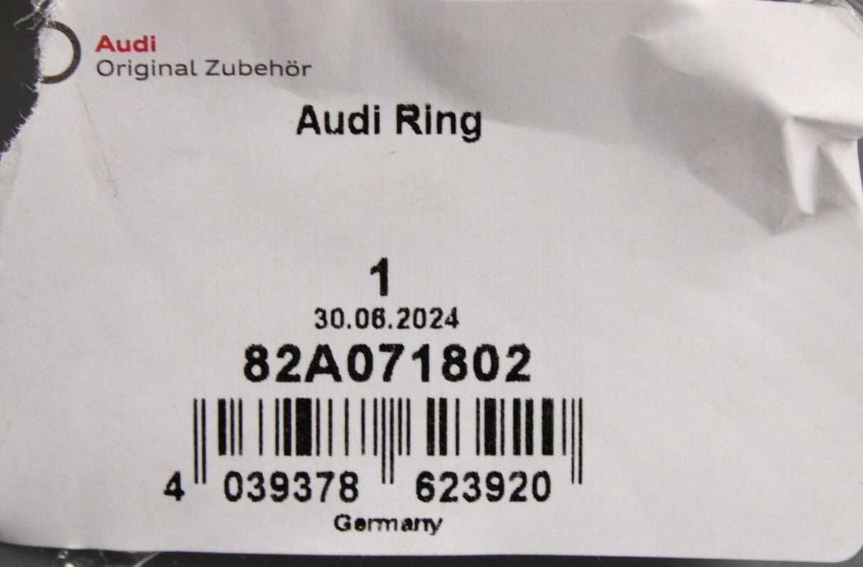 Audi A1 2019-on black Audi rings badge emblem (rear) 82A071802