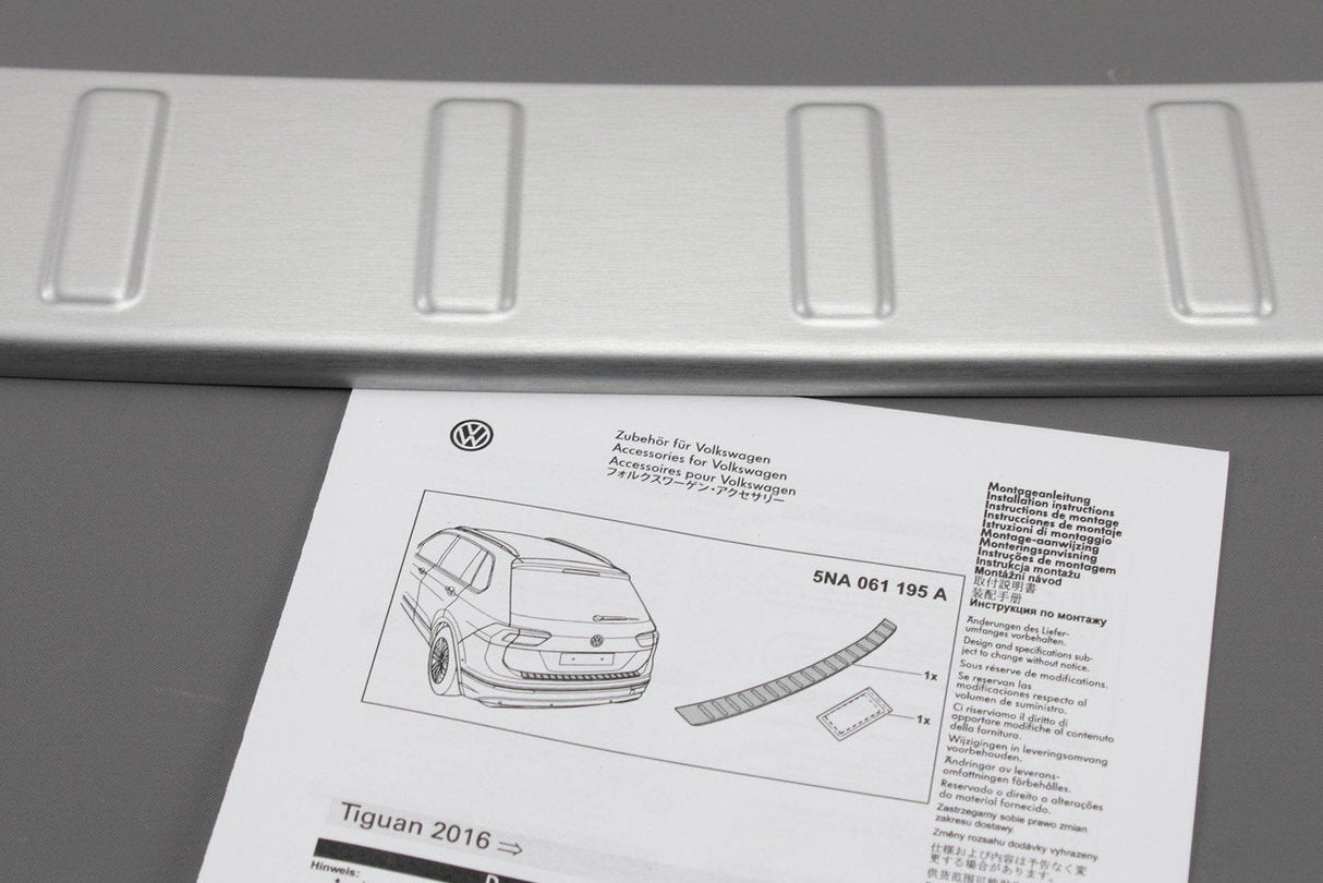 VW Tiguan 2016- rear bumper protector stainless steel effect 5NA061195A