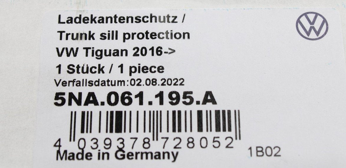 VW Tiguan 2016- rear bumper protector stainless steel effect 5NA061195A