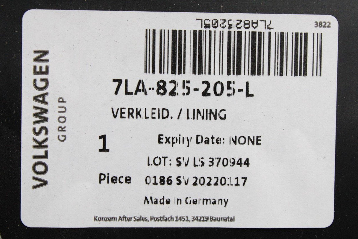 VW Transporter T6.1 2020- under body tray cover (front left) 7LA825205L