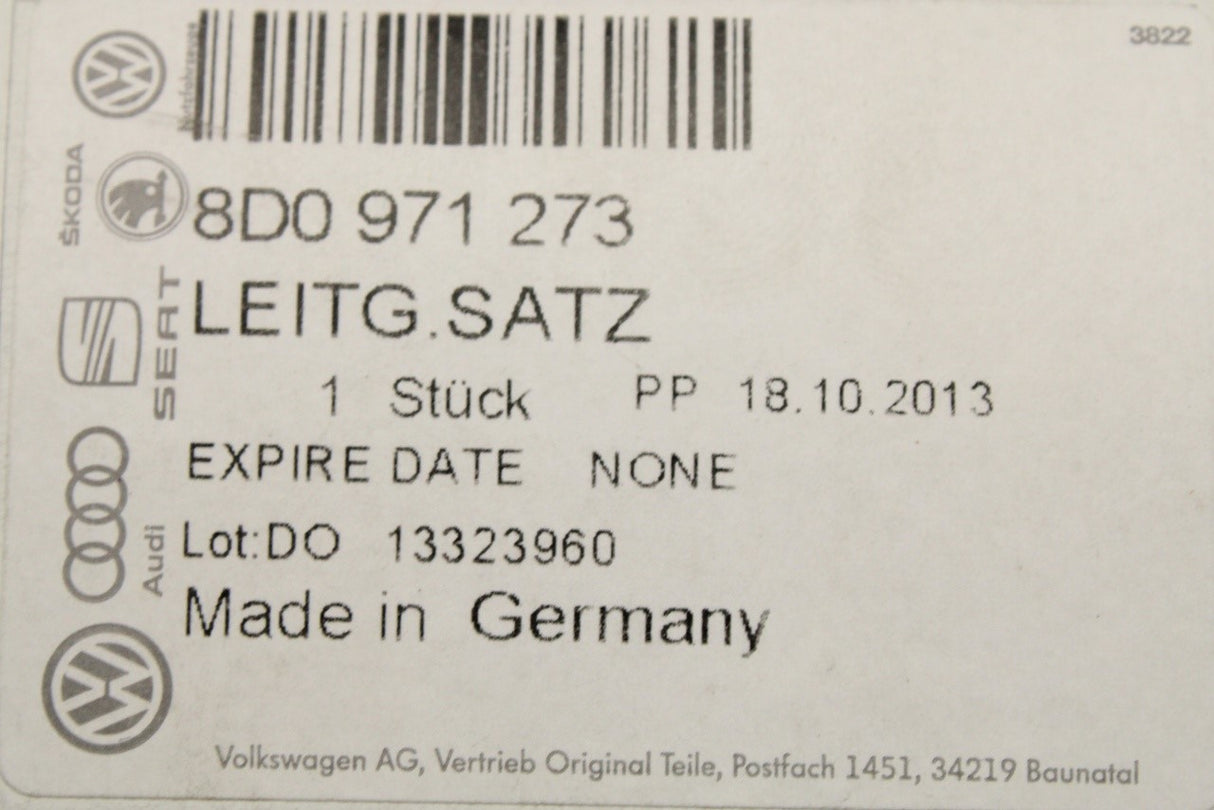 VW Audi Skoda SEAT side indicator repeater wiring loom 8D0971273