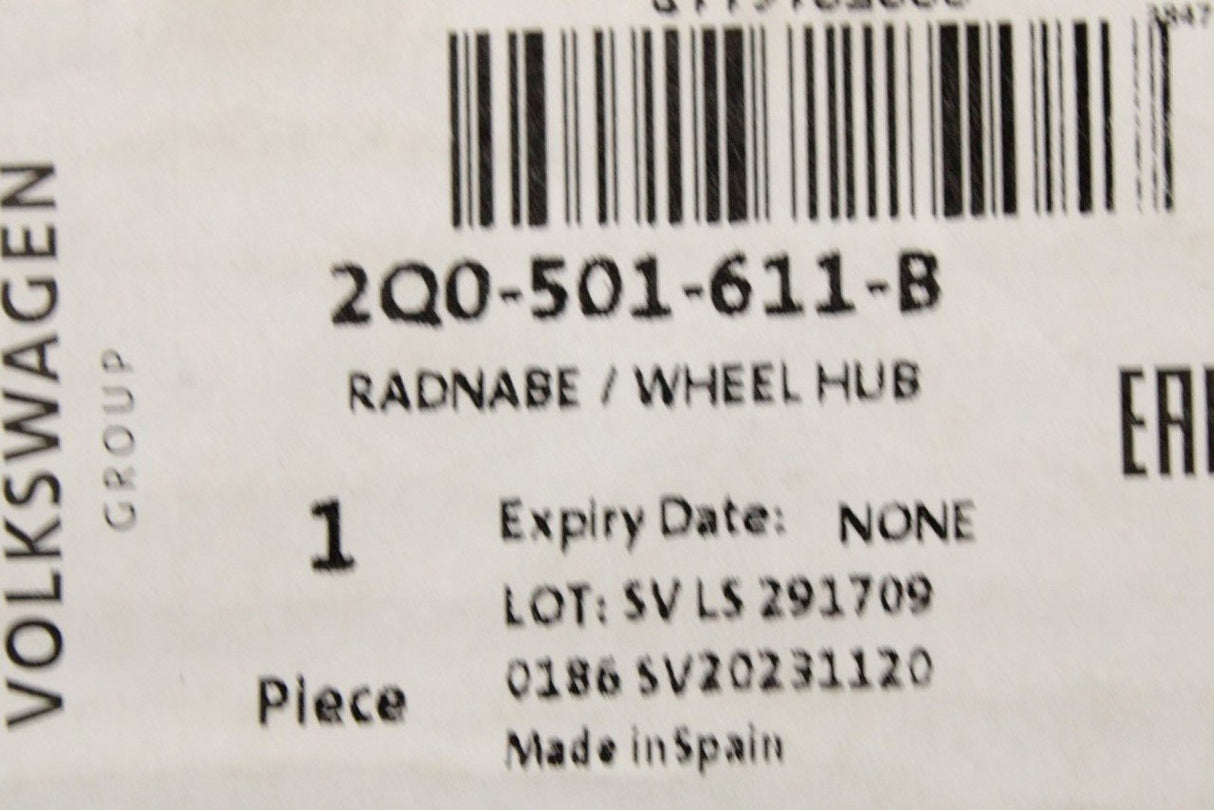 VW T-Cross SEAT Ibiza 2018-on wheel hub with bearing (rear) 2Q0501611B