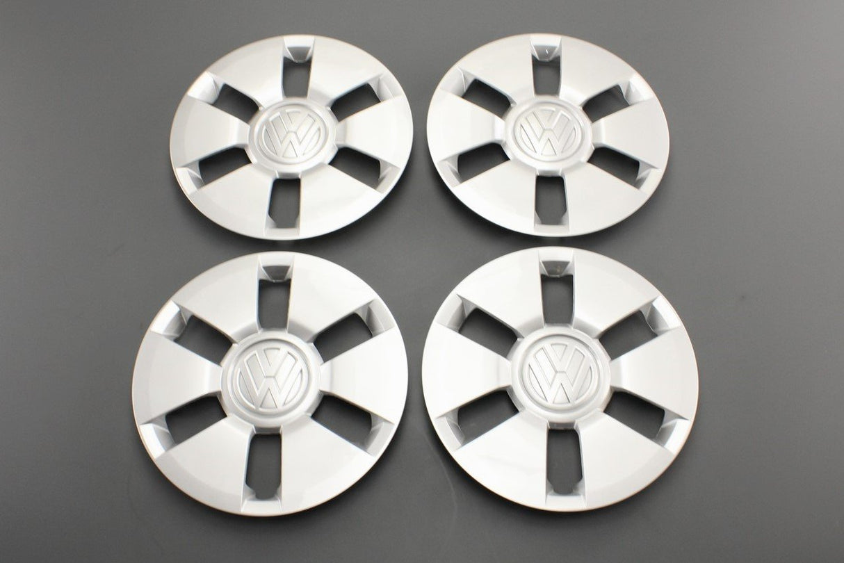 VW Up! 2012-on 14" steel wheel trims silver (x4) 1S0071454 1ZX