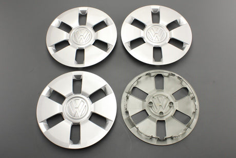 VW Up! 2012-on 14" steel wheel trims silver (x4) 1S0071454 1ZX