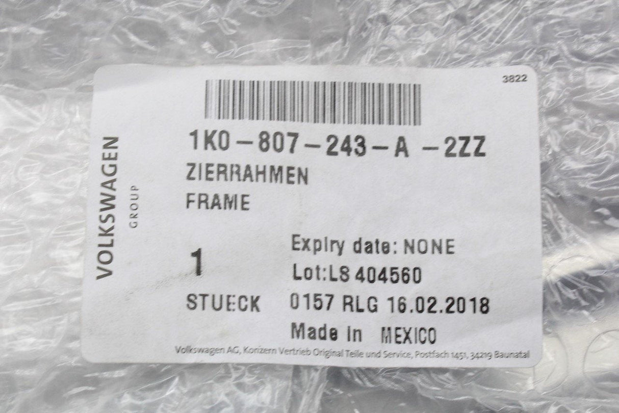 VW Golf MK5 Estate Jetta bumper chrome strip (front left) 1K0807243A 2ZZ