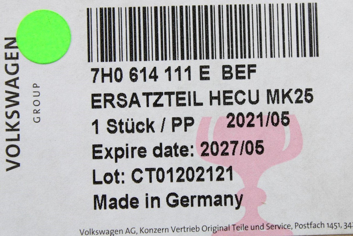 VW Transporter T5 2003-2010 ABS unit with control unit 7H0614111E BEF