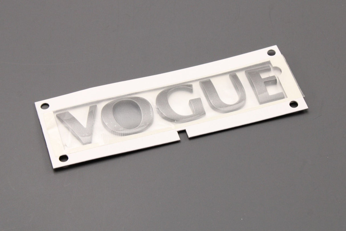 Range Rover 2002-09 'VOGUE' badge emblem (brunel metallic) DAM500031LQV