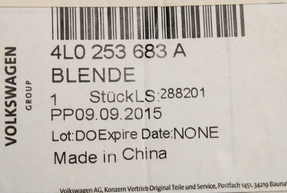 Audi Q7 07-15 6.0 V12 TDI exhaust tail pipe chrome trim left 4L0253683A