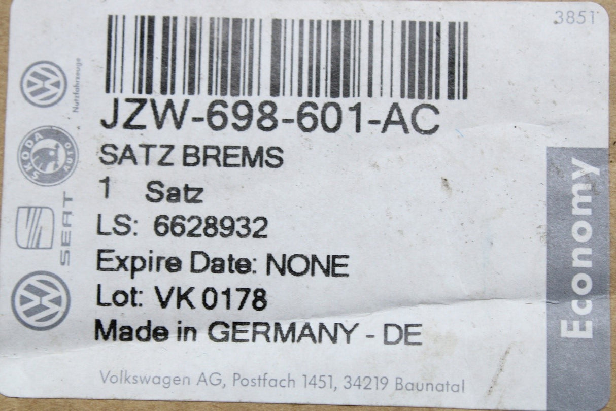VW Golf MK4 Skoda SEAT rear 230mm brake discs and pads kit JZW698601AC