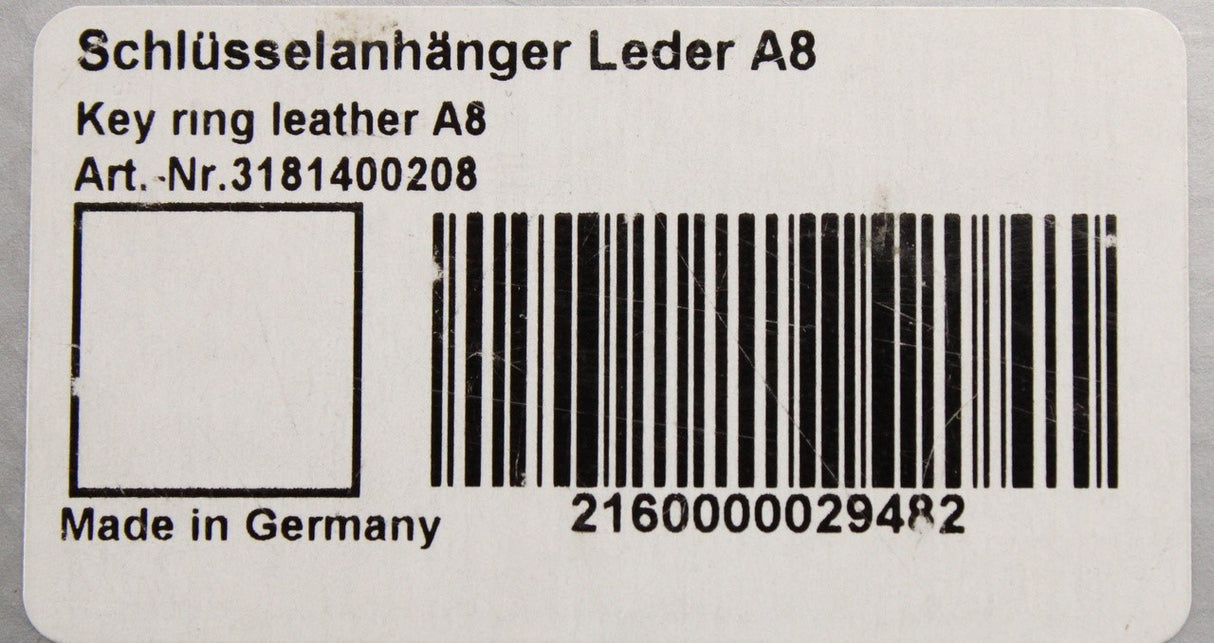 Audi A8 leather keyring 3181400208