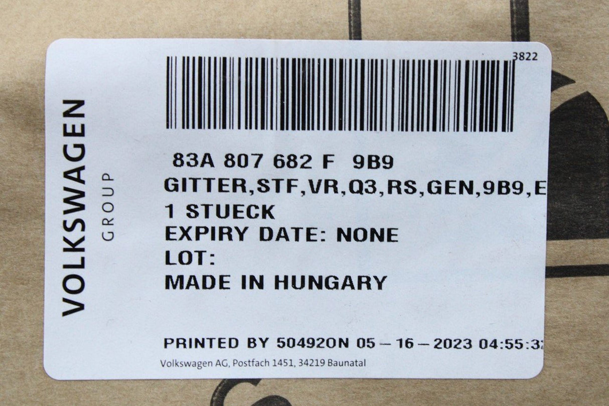 Audi RSQ3 2020-on front bumper air guide grille (right) 83A807682F 9B9