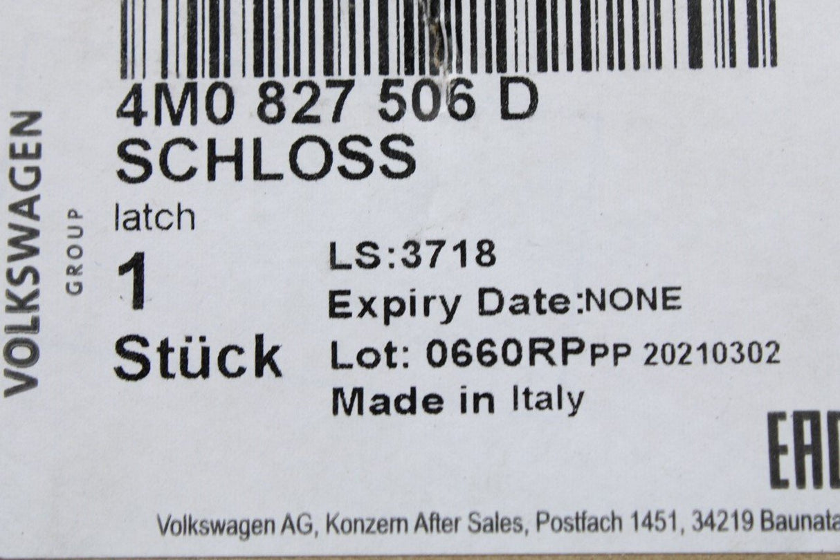 Audi A3 A4 A5 A8 Q2 A8 RS4 Skoda Kodiaq SEAT boot lid latch 4M0827506D