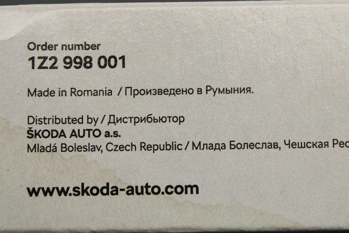 Skoda Octavia 1Z 2004-2013 RHD wiper blades set (front) 1Z2998001