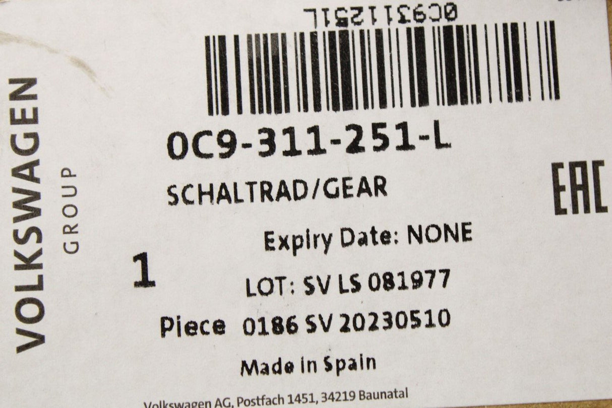 Cupra Formentor 2021-on change gear (1st) 0C9311251L