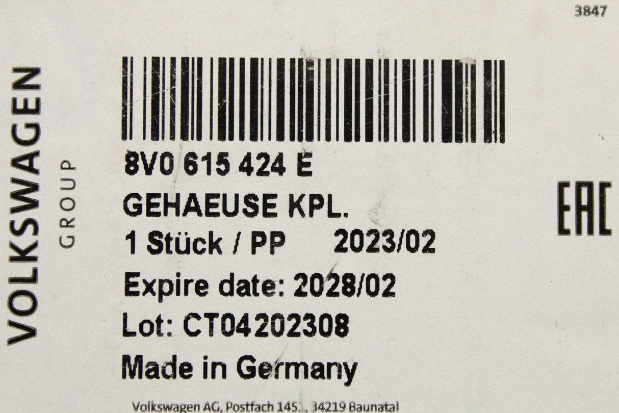 VW Golf R MK7 Audi RS3 SEAT 13-on brake caliper (rear right) 8V0615424E