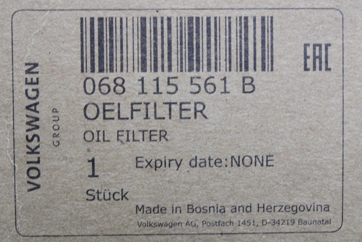 VW Audi Skoda SEAT diesel engine oil filter (1977-2000) 068115561B