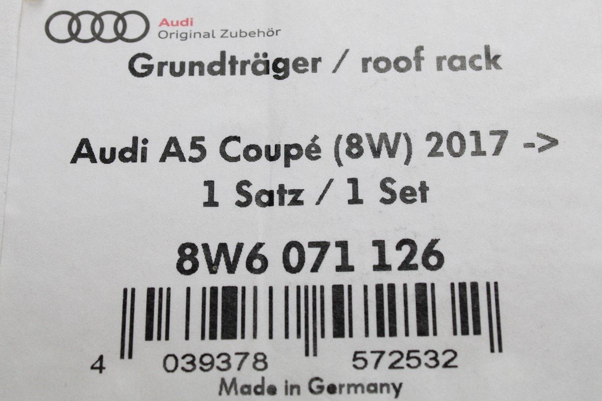 Audi A5 S5 RS5 B9 2017-on Accessory roof bars (1 set) 8W6071126