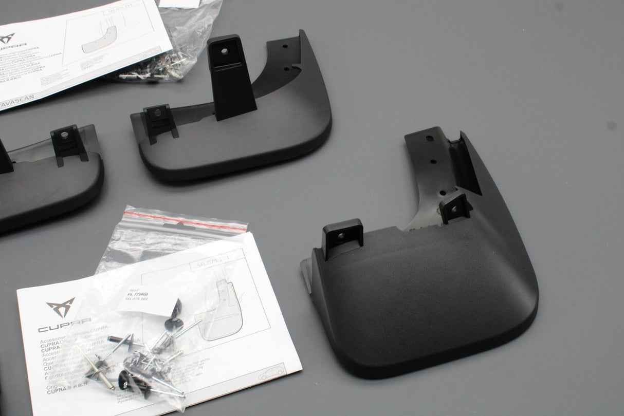Cupra Tavascan 24-on accessory mud flap set (front & rear) 5FL075101 / 5FL075111