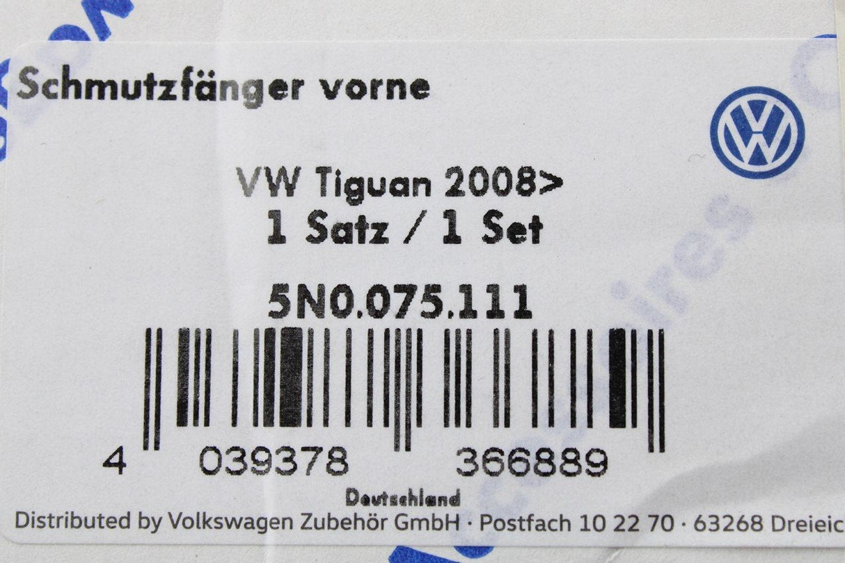 VW Tiguan 2008-2016 accessory mud flaps set (front) 5N0075111