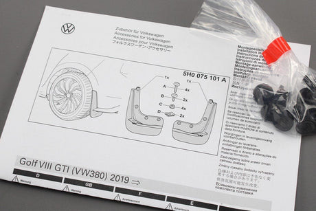 VW Golf MK8 GTI GTD GTE accessory mud flaps set (rear) 5H0075101A
